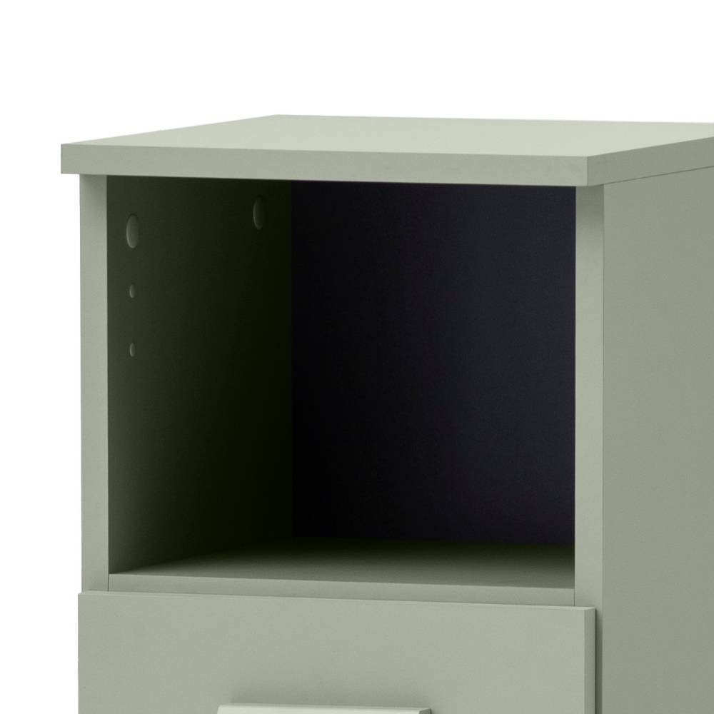 Badmidischrank Jump in Graugrün mit zwei Schubladen