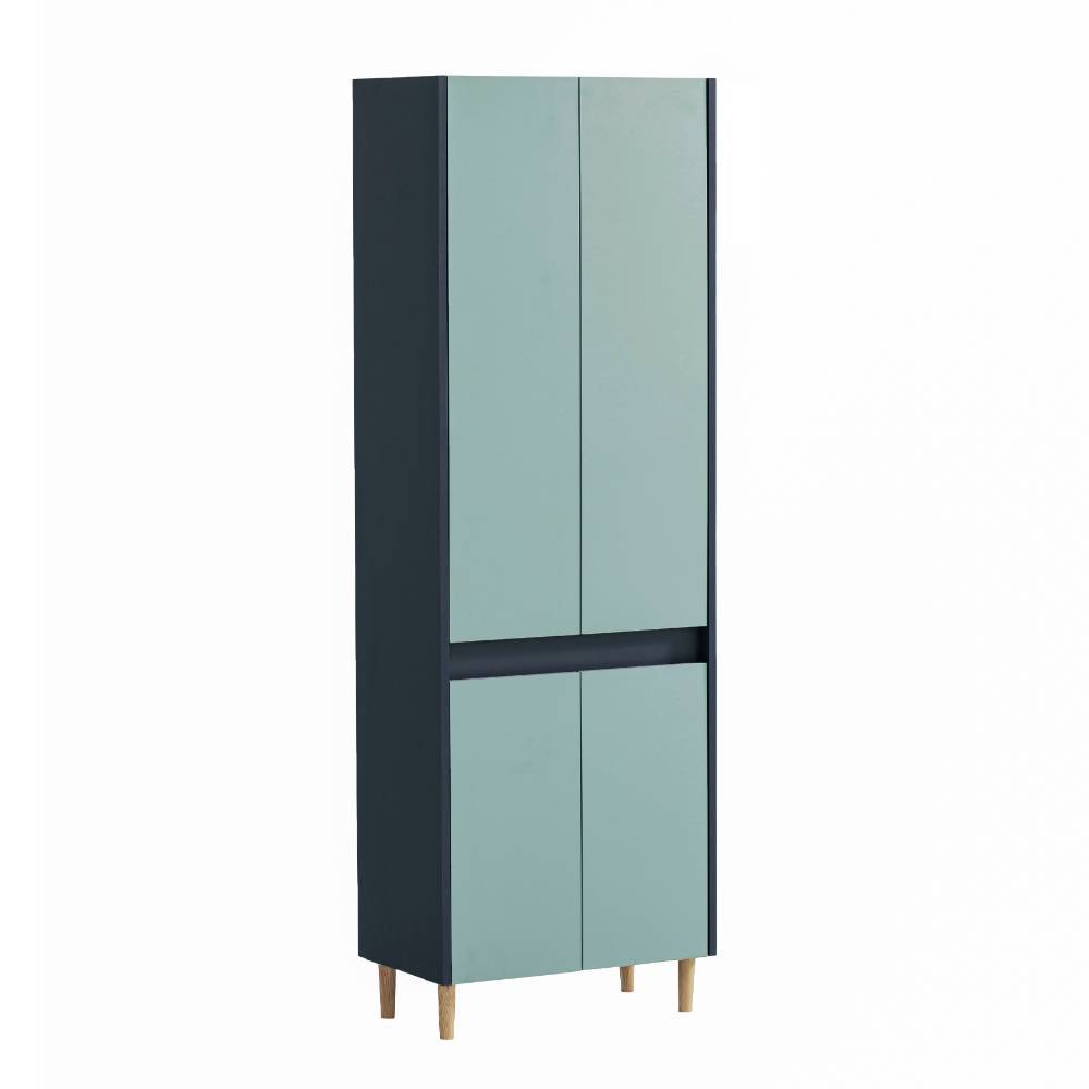 Badezimmer Hochschrank Elliot in Taubenblau und Dunkelblau