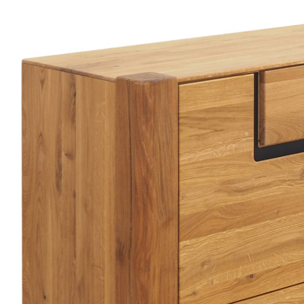 Sideboard Arouca aus Eiche Massivholz mit Griffmulden