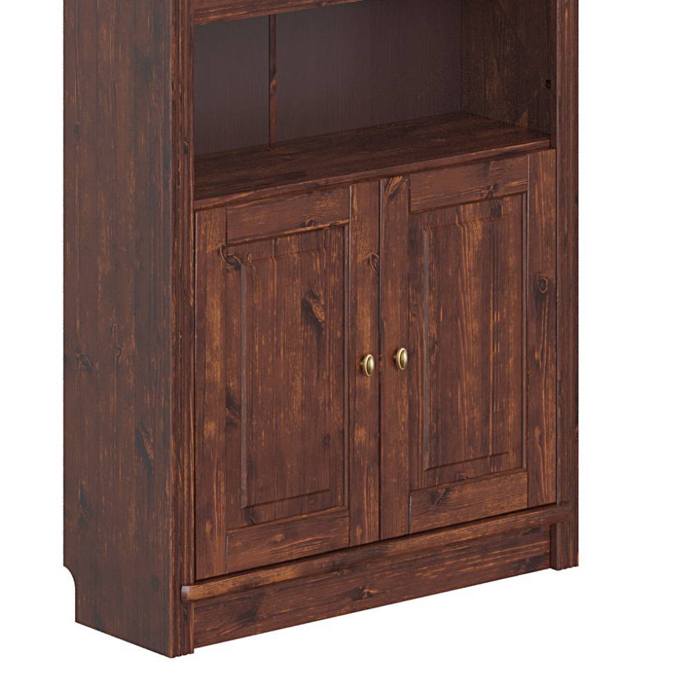 Regalschrank Naguera mit Massivholz Türen im Landhausstil
