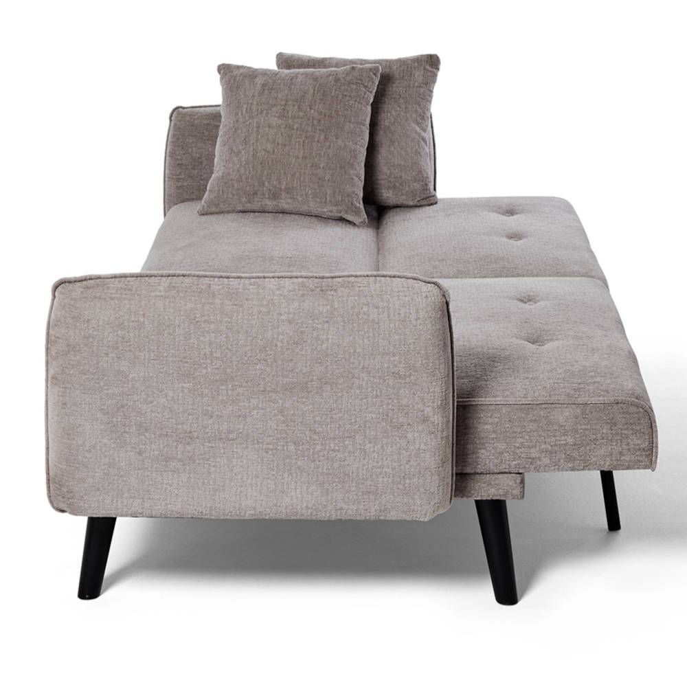 Schlafsofa Salverna in Grau mit Rücken Klappmechanik