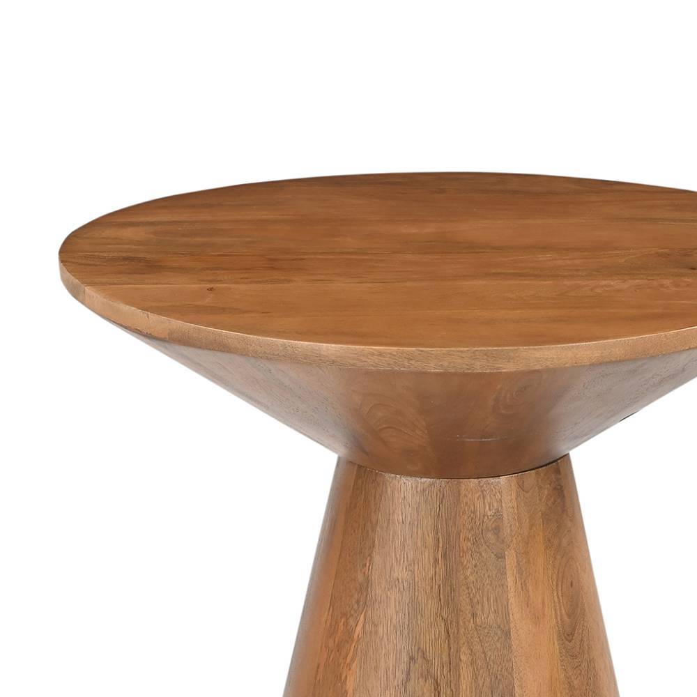 Moderner Beistelltisch Bertylan aus Mangobaum Massivholz 60 cm hoch