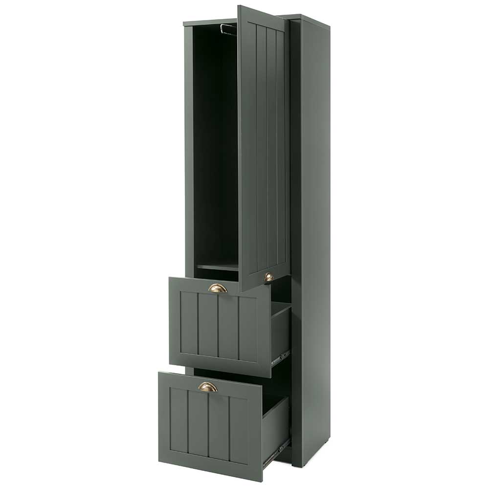 Dielenkleiderschrank Clujia in Dunkelgrün 60 cm breit