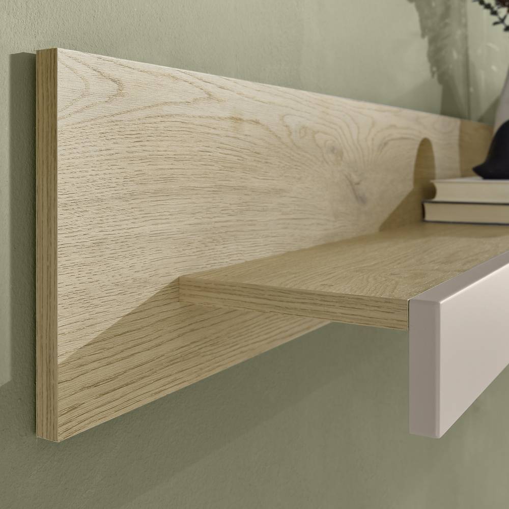 Wandboard Helina in Wildeiche Bianco und Beigegrau