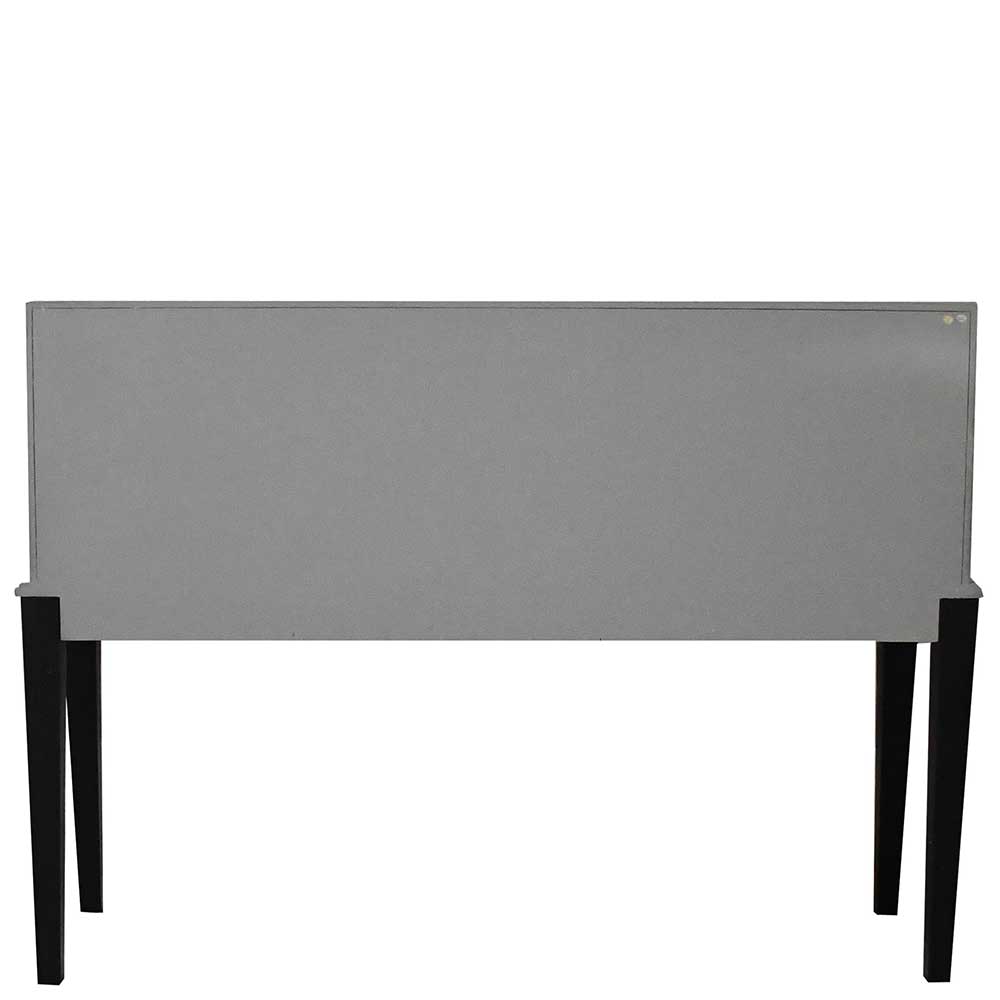 Design Konsole Jastrid in Silberfarben und Schwarz 4 Schubladen