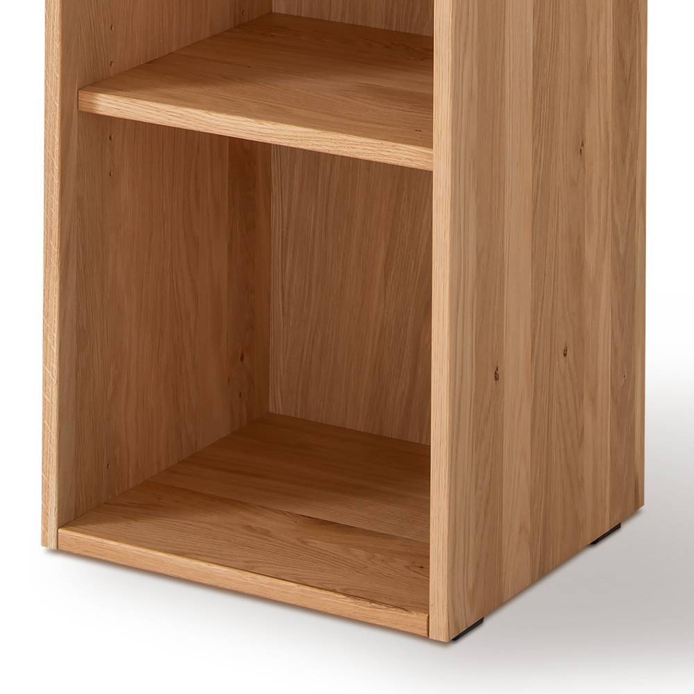 Massivholzregal Samluca aus Eiche Massivholz 121 cm hoch