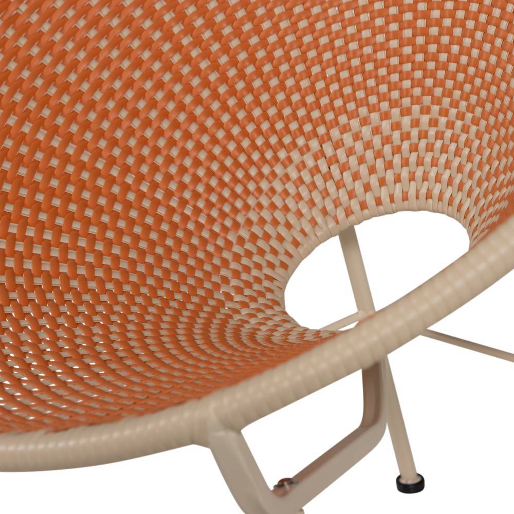 Garten Sessel Swan in Beige und Orange