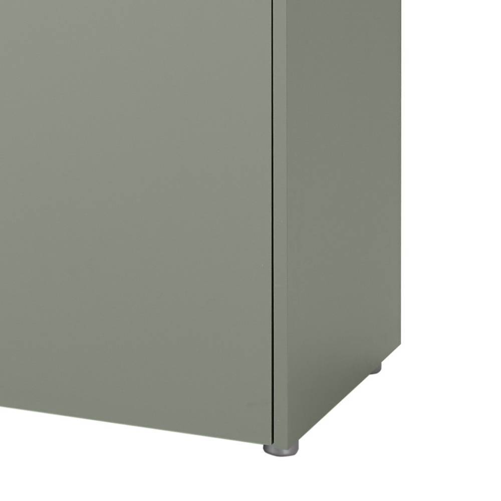 Wohnzimmerschrankwand Ulfava in Graugrün 320 cm breit (dreiteilig)