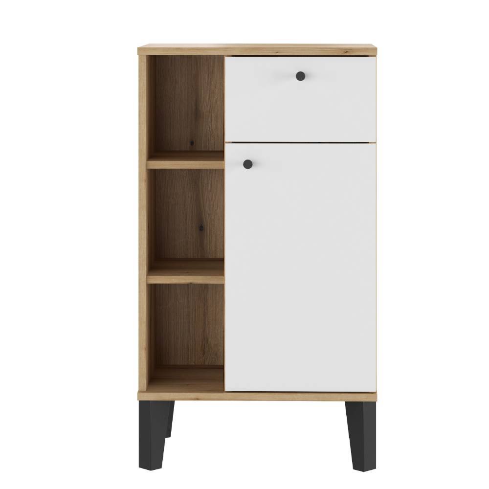 Beistellschrank Bad Zyret mit drei offenen Fächern 90 cm hoch