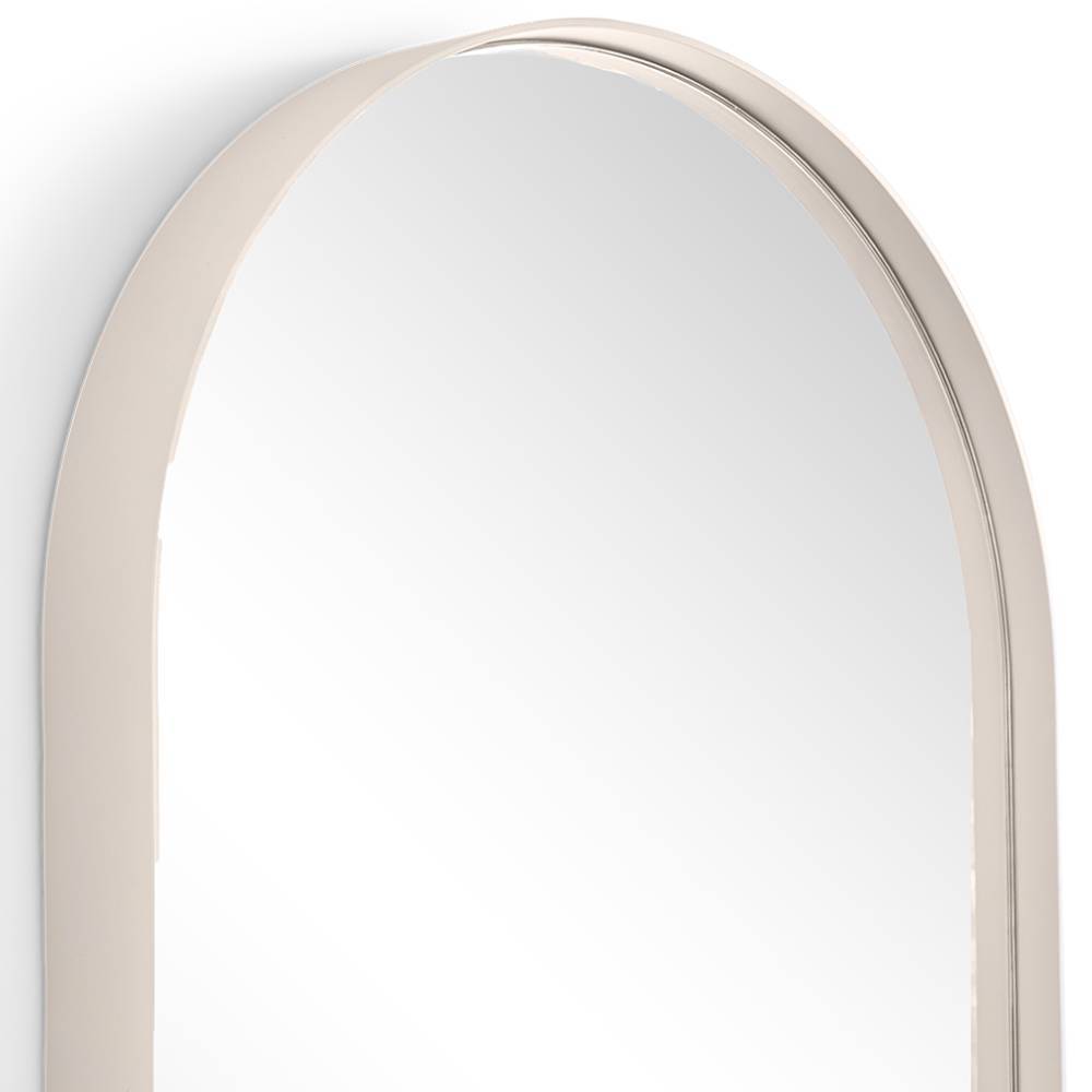 Dielenspiegel Viterbo in ovaler Form - Taupe
