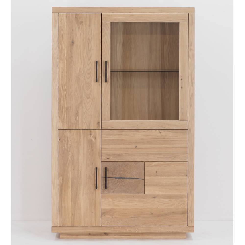 Vitrinenschrank Artjes in Eiche Bianco geölt