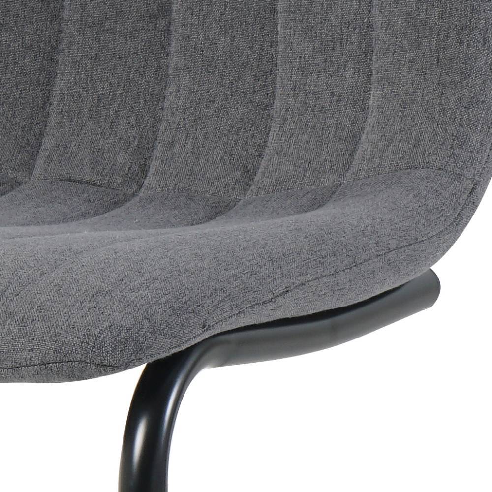 Freischwinger Stuhl Root in Grau aus meliertem Webstoff (2er Set)