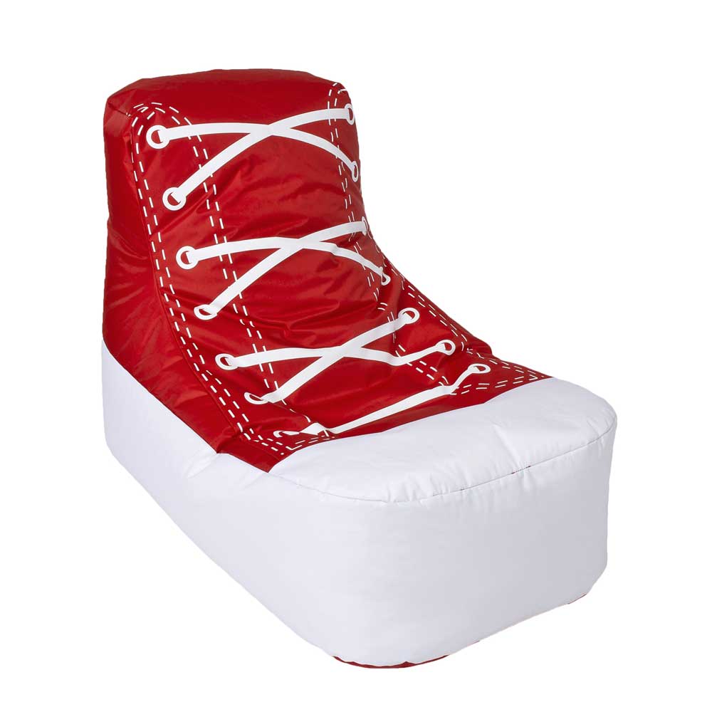 Sitzsack Schuh Krapina in Rot Weiß modern