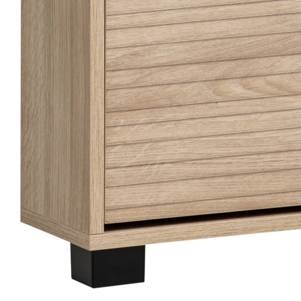 Schuhklappenschrank Rasvanna in Weißeiche Holzoptik 20 cm tief
