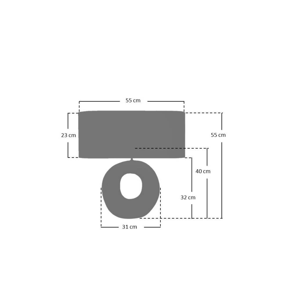 Tischleuchte Arturus aus Keramik in modernem Design