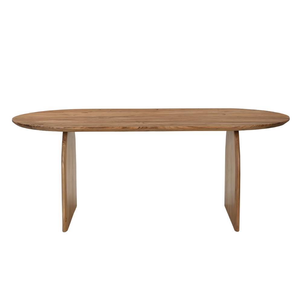 Massivtisch Troyesa in ovaler Form aus Akazie Massivholz