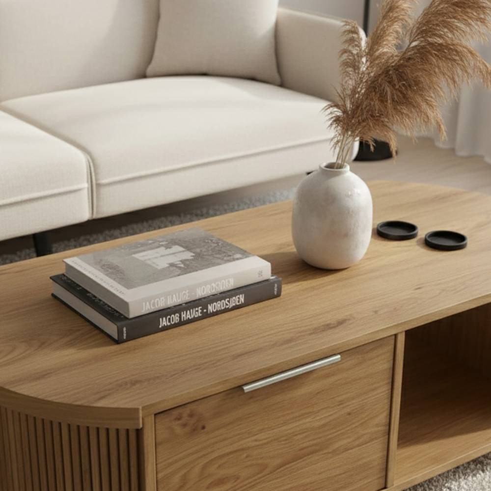 Couchtisch Baldaniel in modernem Design mit einer Schublade