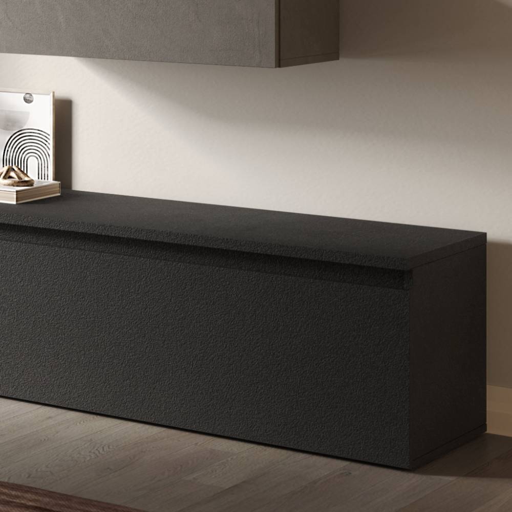 Wohnwand modern Seda melaminbeschichtet - 276 cm breit (siebenteilig)