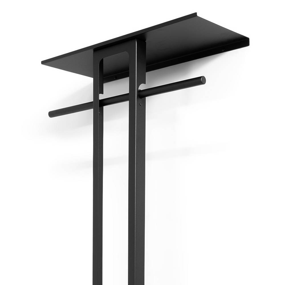 Metall Garderobe Frasyn für die Wandmontage in Schwarz