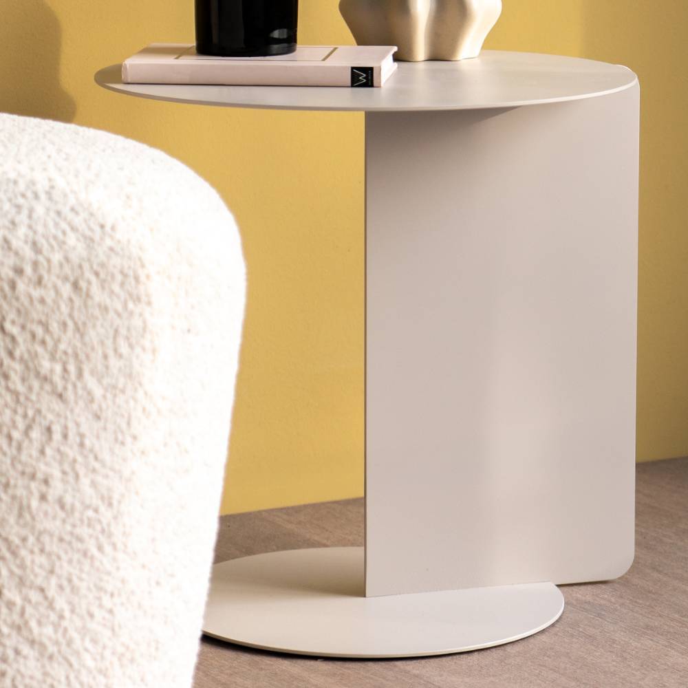 Beitisch Zirova in Taupe aus Stahl