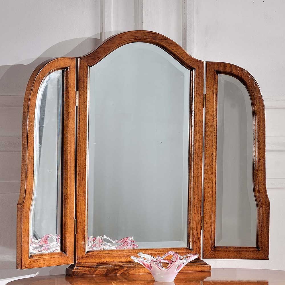Schminktisch Casamarina im Barock Design in Nussbaumfarben