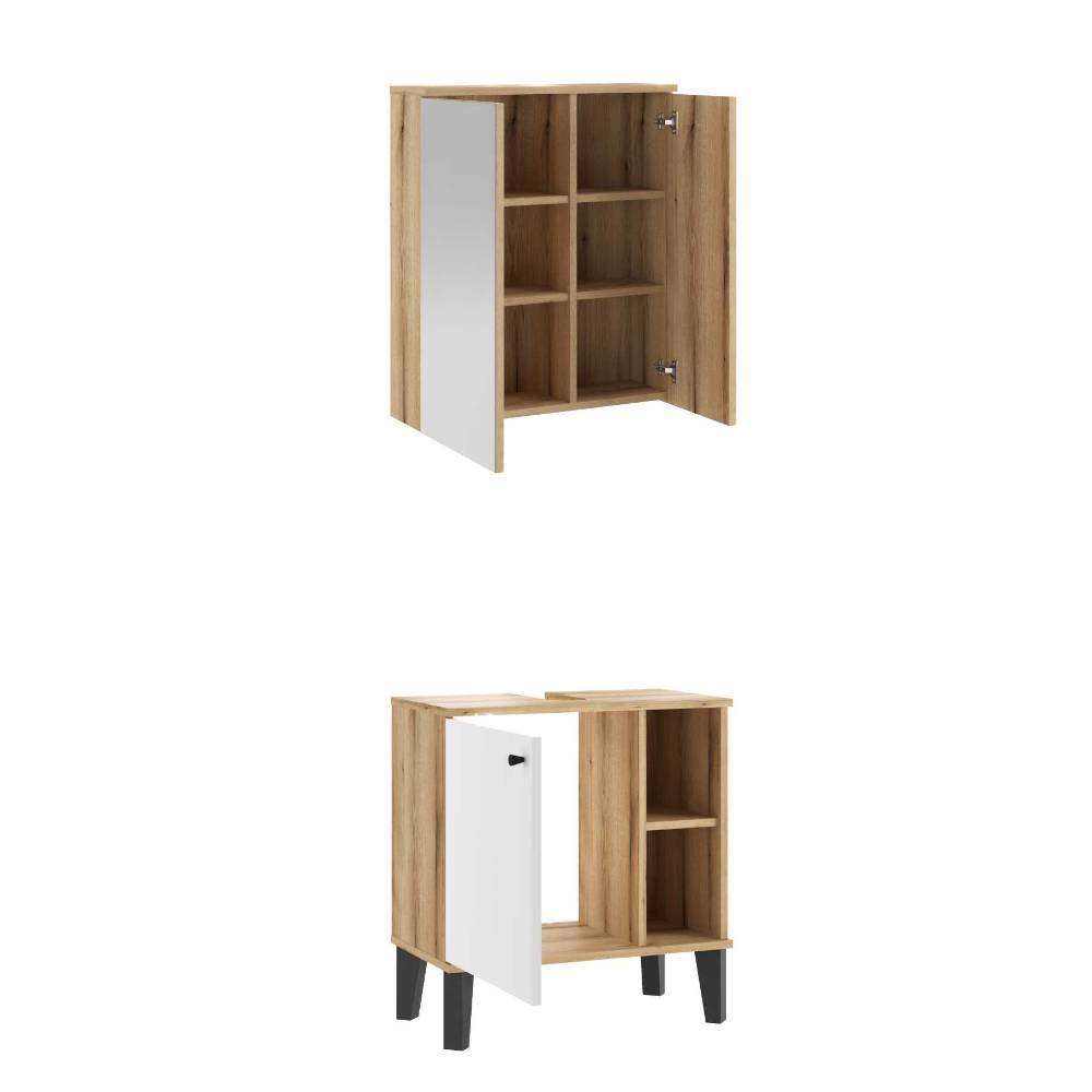 Badmöbelset modern Zyret zweiteilig 60 cm breit (zweiteilig)