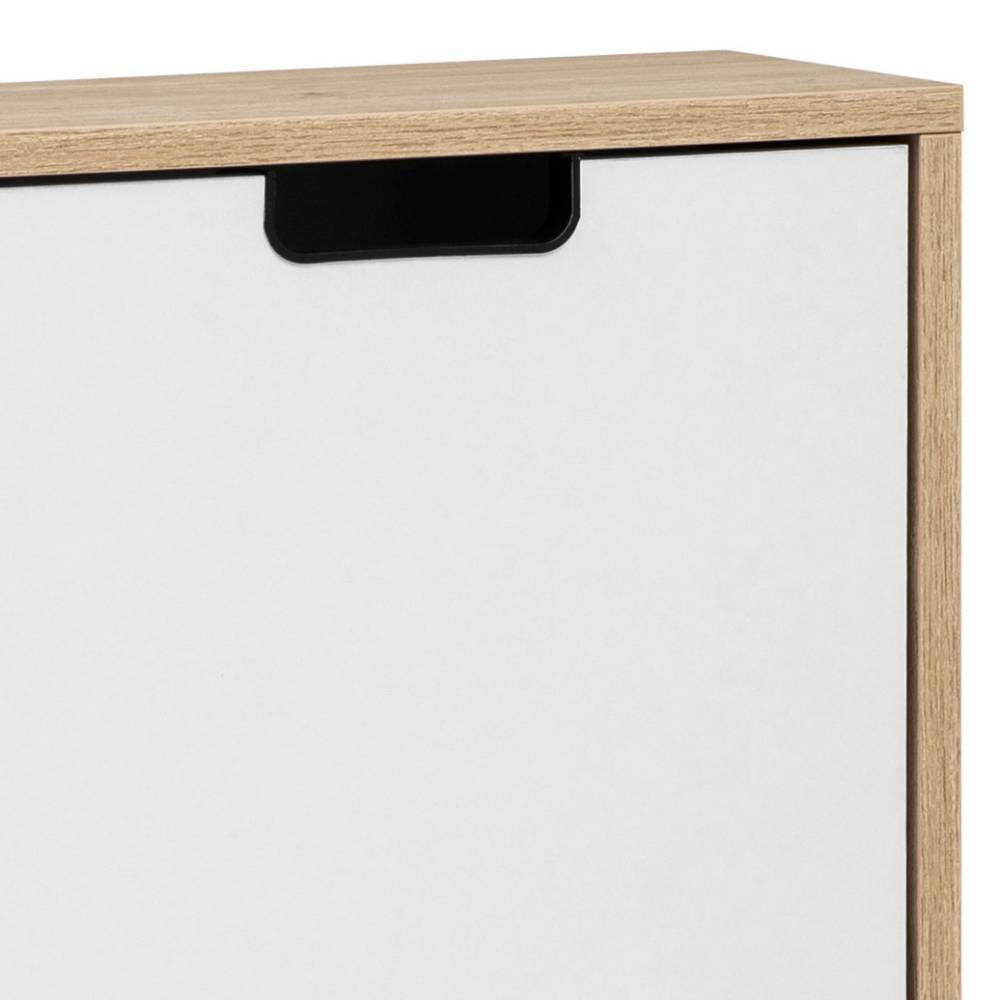 Flurschrank Lavenci in Weiß matt und Weißeiche Optik