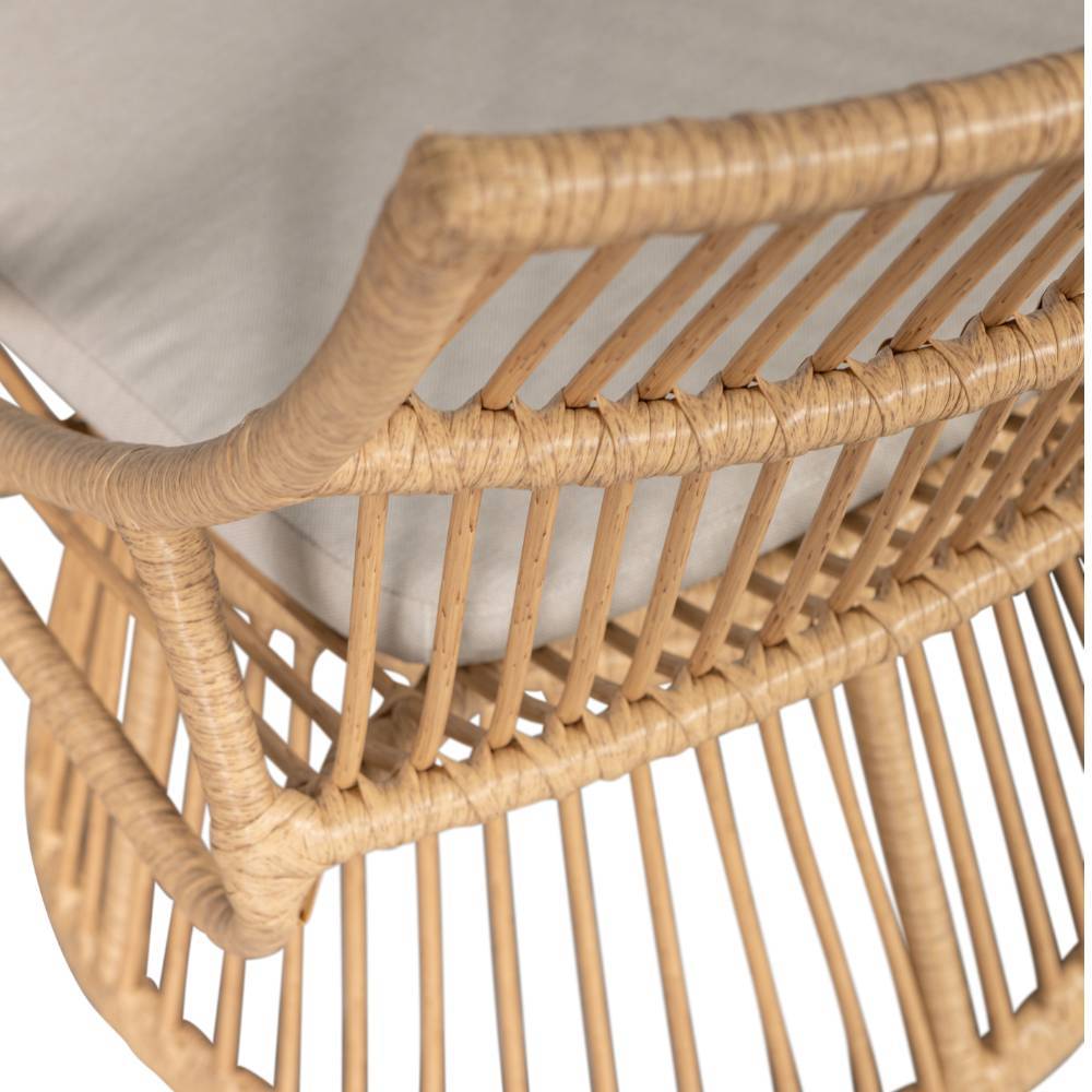 Garten Rattansessel Oladrios mit Ringgestell im Landhausstil
