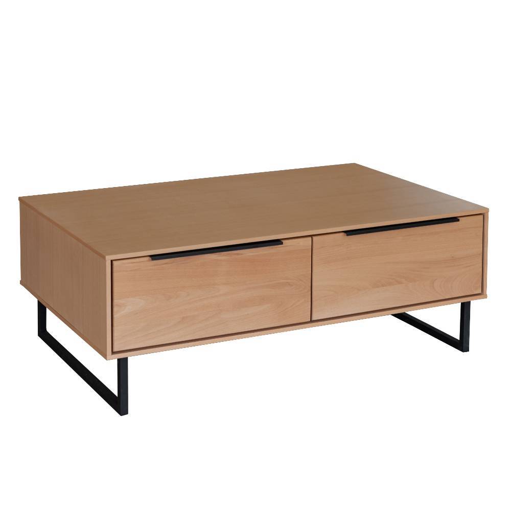 Couchtisch Zella in modernem Design mit zwei Schubladen