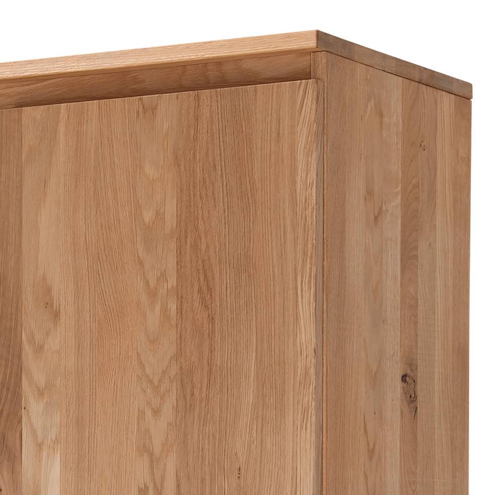 Eiche Massivholz Büroschrank Samluca mit Drehtüren 194 cm hoch