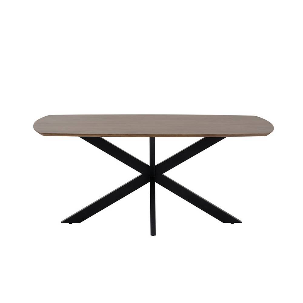 Esstisch Lourette mit Massivholzplatte im Industry und Loft Stil