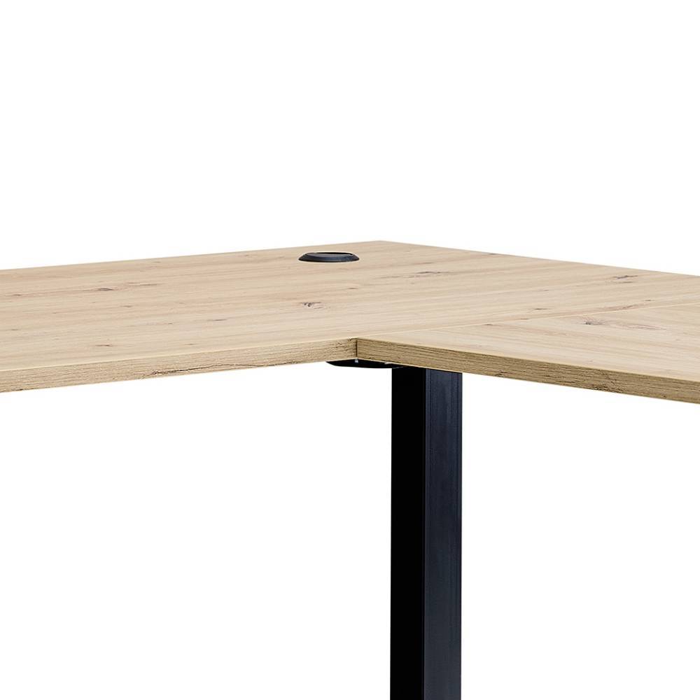 Schreibtisch Frunatara in Winkelform mit Kabeldurchlass
