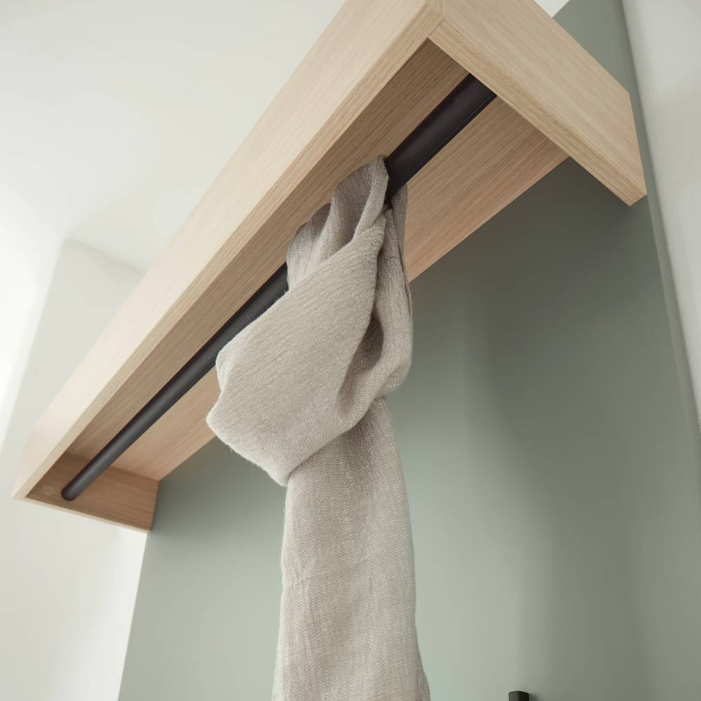 Komplett Garderobe Ulfava in Graugrün und Eichefarben (vierteilig)