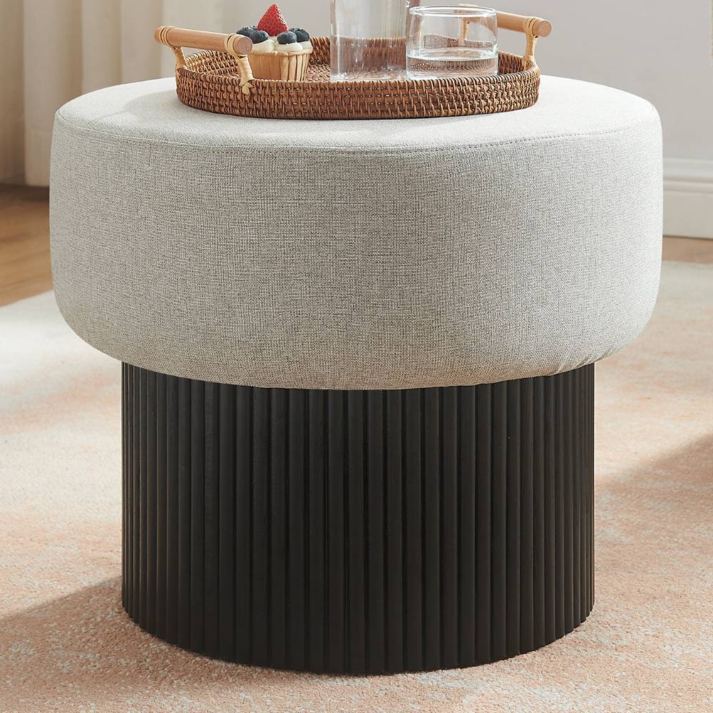 Beistellhocker Sambarin im Skandi Design mit Truhe