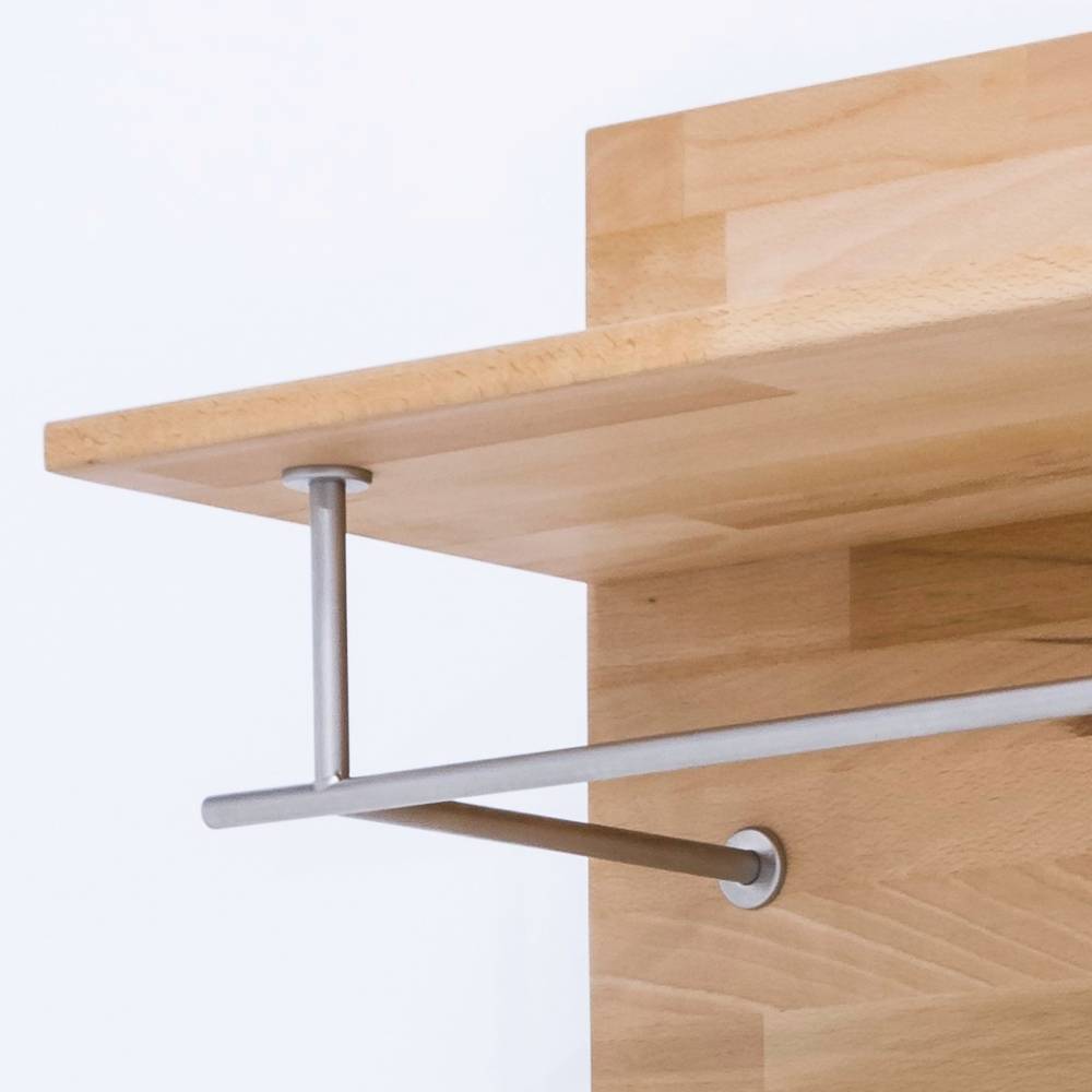 Wandgarderobe Jameson aus Kernbuche Massivholz geölt (zweiteilig)