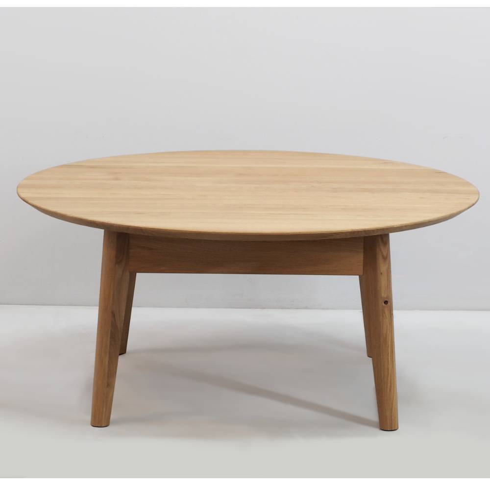 Salontisch Stilisto in runder Form aus Eiche Massivholz