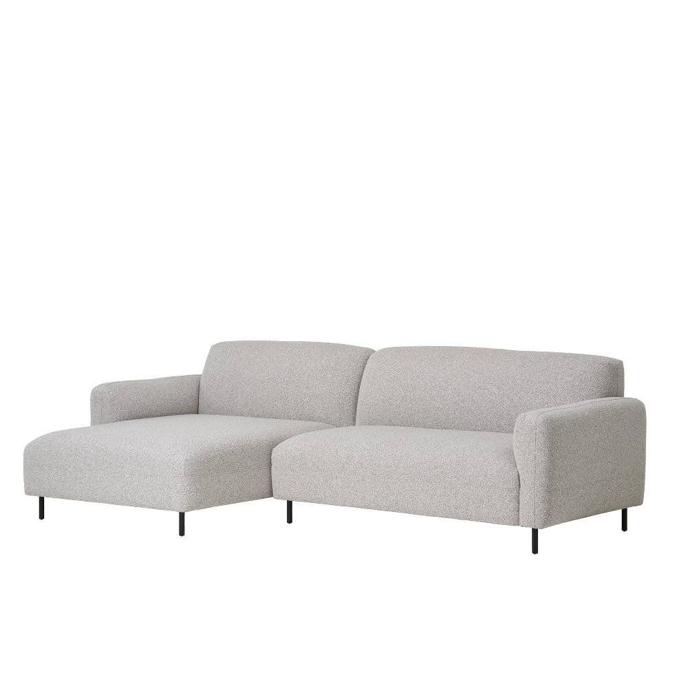 Ecksofa Candeloco in modernem Design aus Boucle Stoff