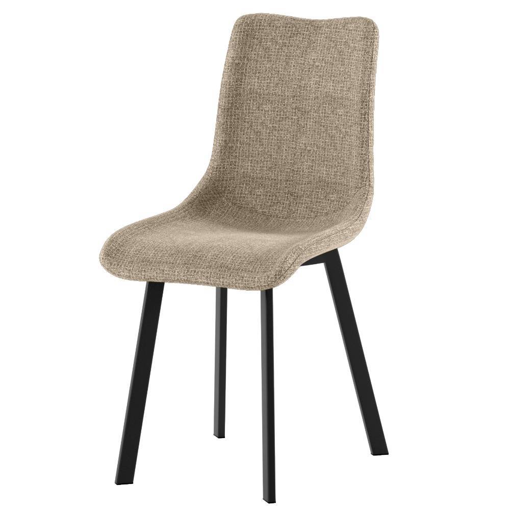 Esszimmerstuhl Bosparin in Beige aus Strukturstoff (4er Set)