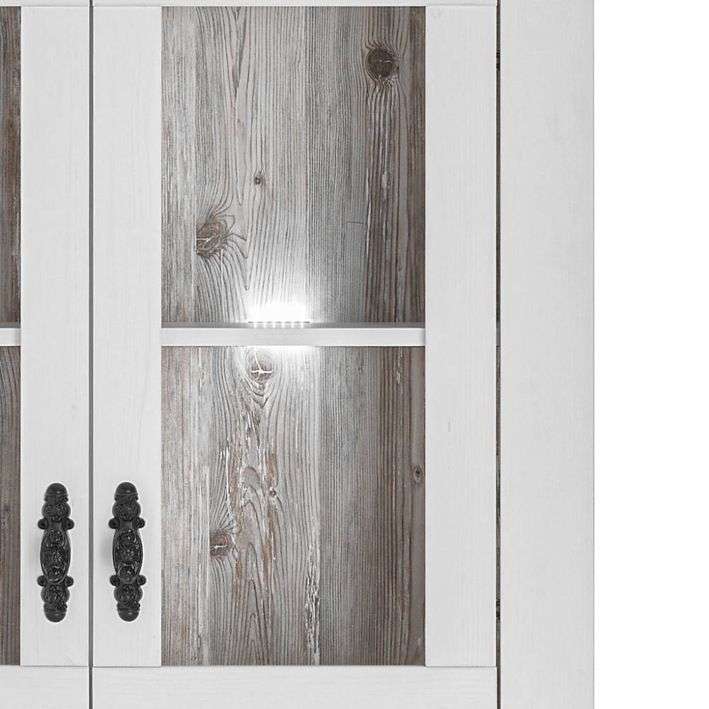 Landhausstil Küchenblock Flurencina in Weiß 60 cm tief (vierteilig)
