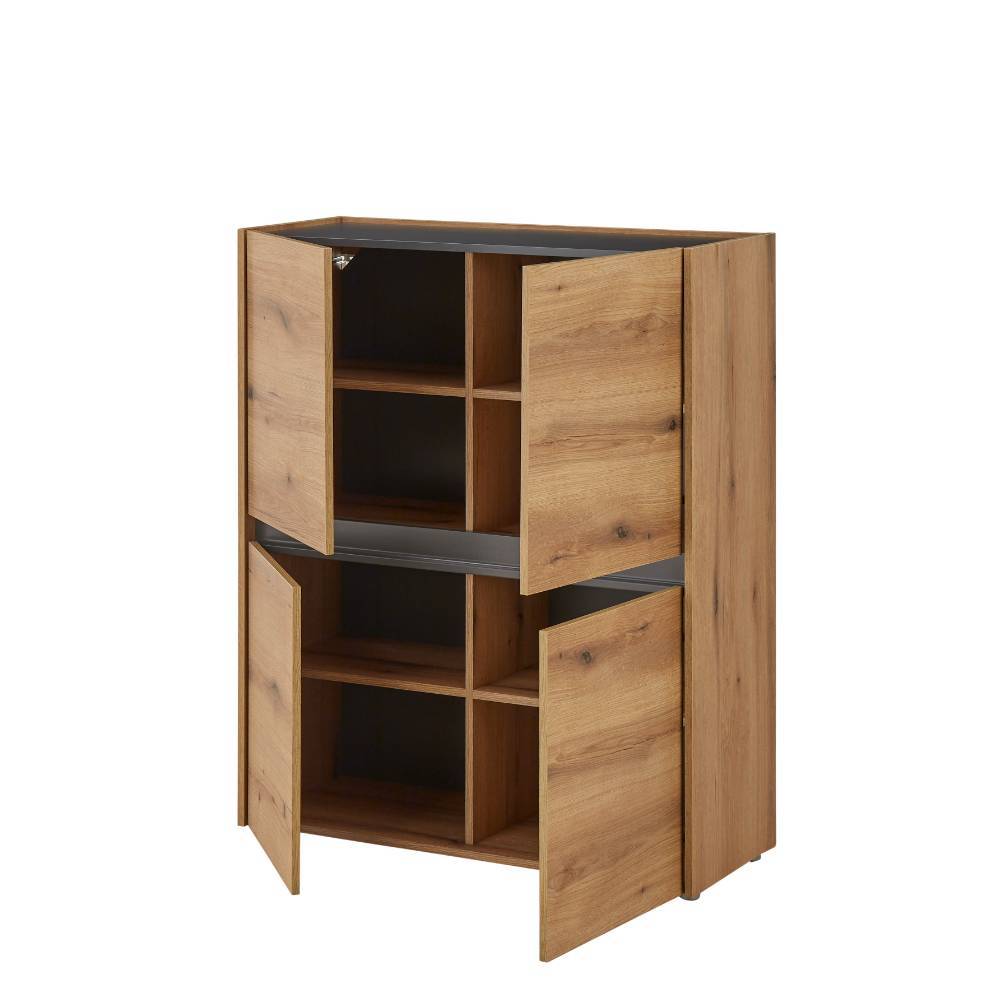 Wohnzimmer Anbauwand Castilla in modernem Design dreiteilig (dreiteilig)