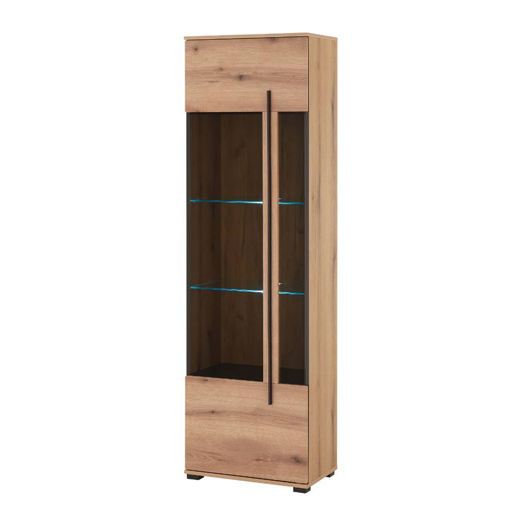 Wohnwand Cemutra in Eichefarben 290 cm breit (vierteilig)