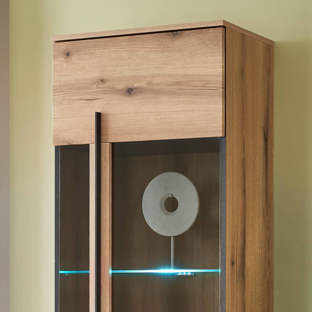 TV Wohnwand Cemutra in modernem Design - Eichefarben (vierteilig)