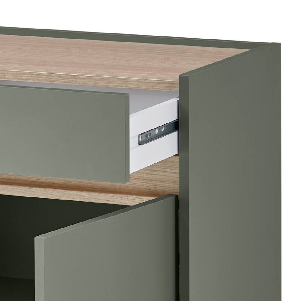 Garderobenset Ulfava in Graugrün und Eichefarben (fünfteilig)