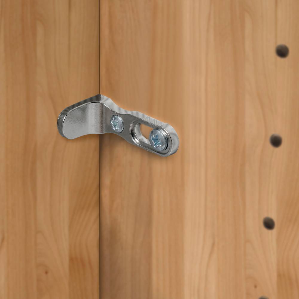 Drehtürschrank Durac in Eiche Bianco und Weiß