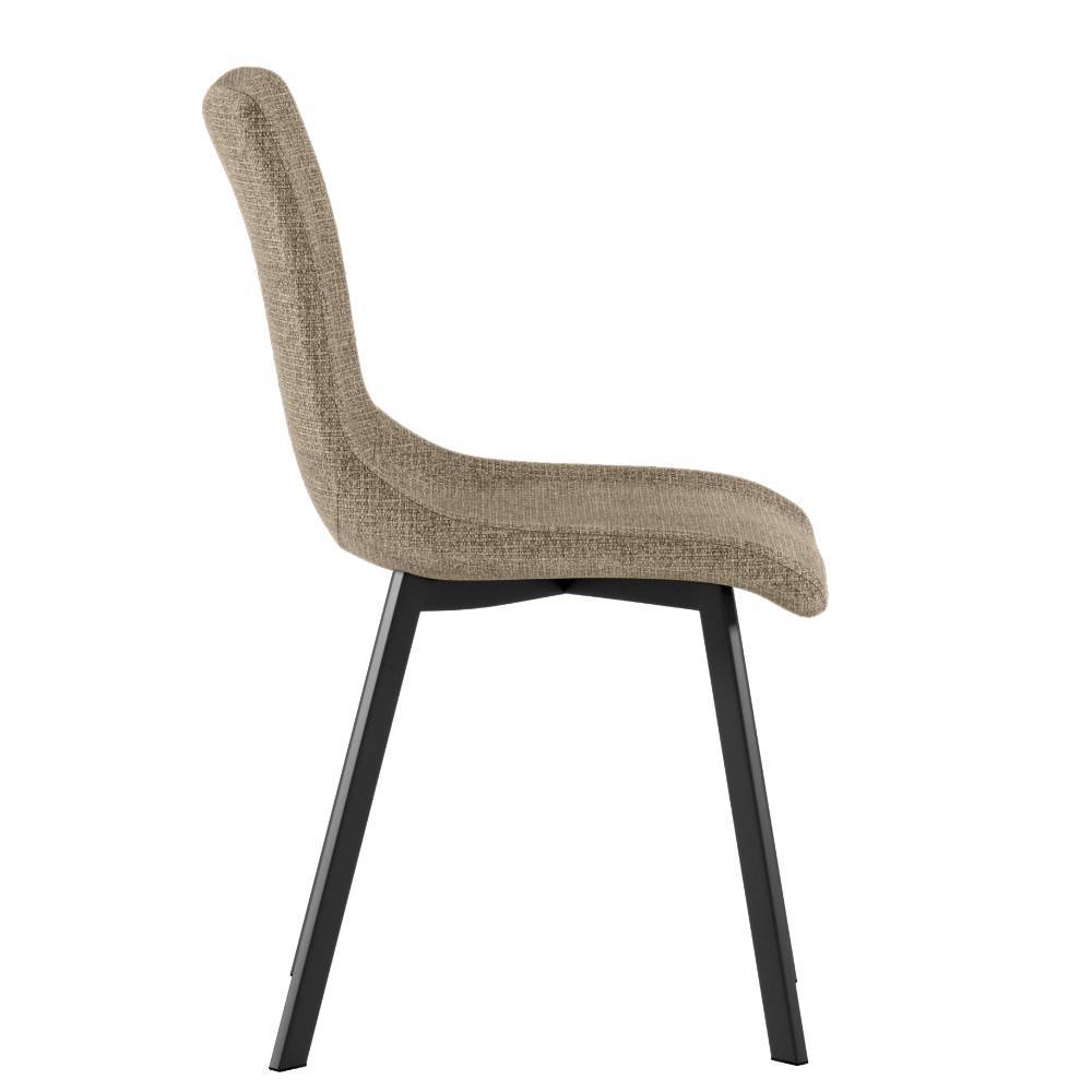 Esszimmerstuhl Bosparin in Beige aus Strukturstoff (4er Set)