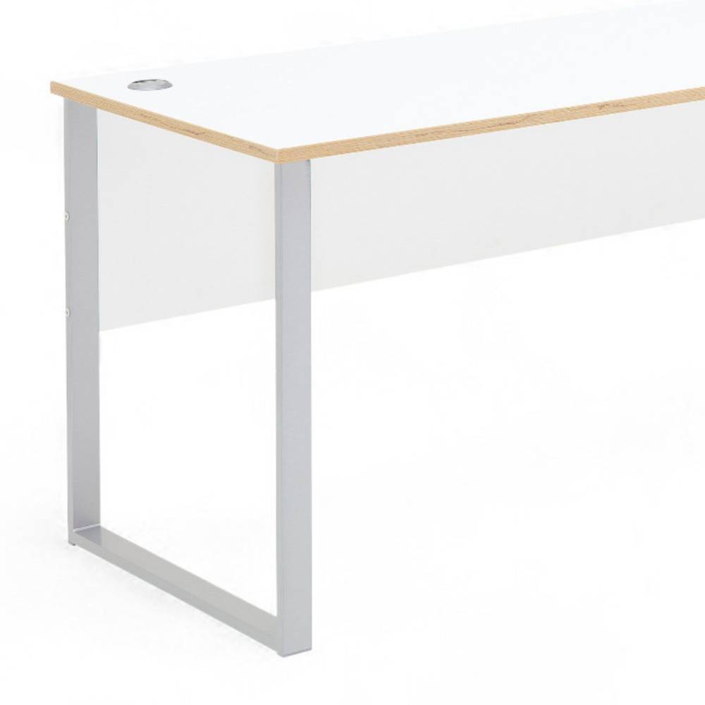 Bürotisch Mariocavo in Winkelform mit Kabeldurchlass