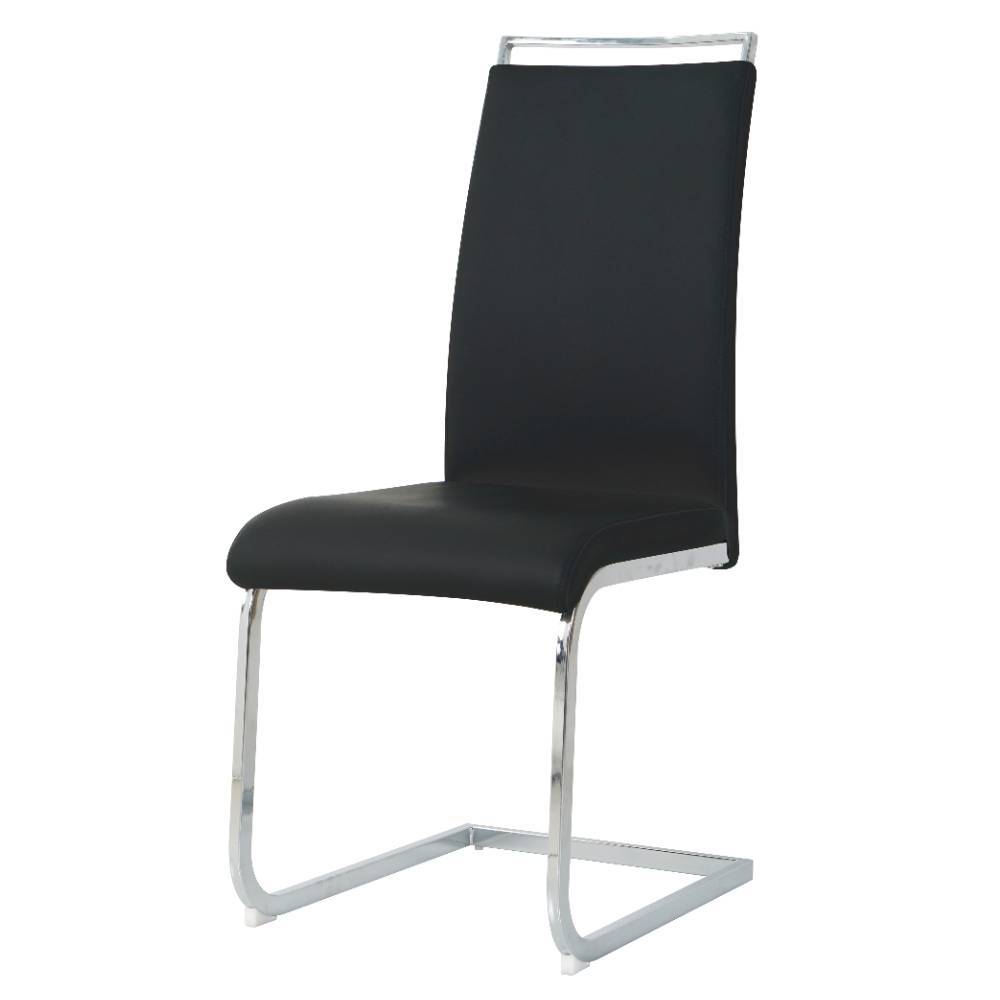 Freischwinger Londa in Schwarz aus Kunstleder (2er Set)