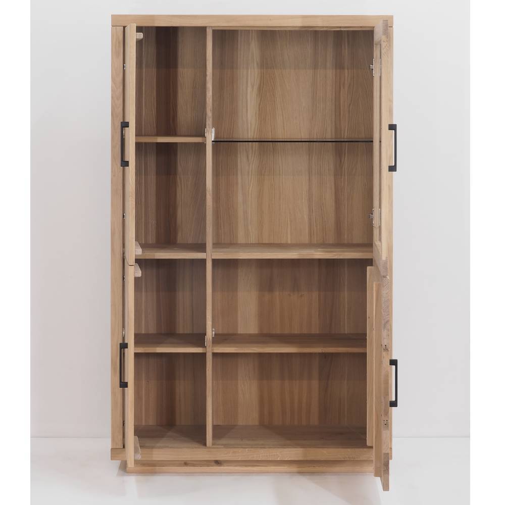 Vitrinenschrank Artjes in Eiche Bianco geölt