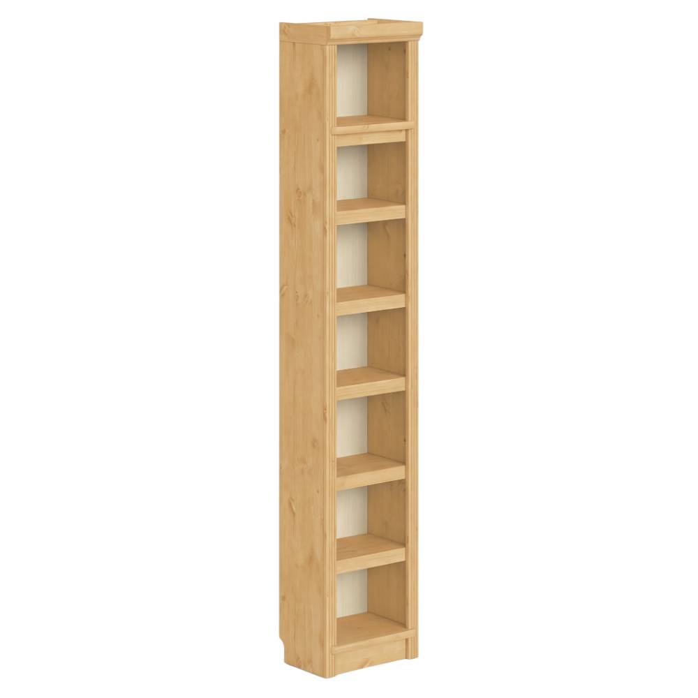 Wohnzimmer Regal Claros aus Kiefer Massivholz mit sechs Einlegeböden