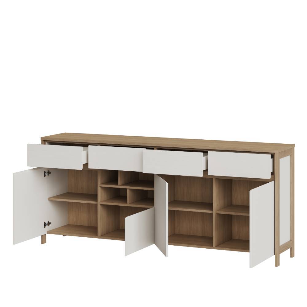 Büromöbel Komplettset Labrassa im Skandi Design melaminbeschichtet (dreiteilig)